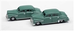 Classic Metal Works 50447 N 1950 Dodge Coronet 2-Pack Assembled Gypsy Green Metallic