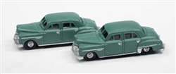 Classic Metal Works 50447 N 1950 Dodge Coronet 2-Pack Assembled Gypsy Green Metallic