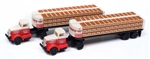 Classic Metal Works 51208 N IH R-190 Tractor Flatbed Trailer Load 2-Pack Assembled Mini Metals Kamm's Beer