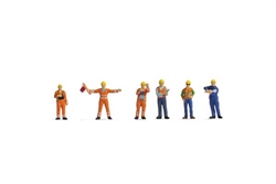 Noch 36284 N Railway Switchmen in Safety Vests and Hardhats pkg (6)