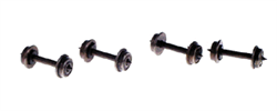 NWSL 374154 Pointed Axle Nickel Silver Wheelset Pkg (4)