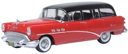 Oxford 87BCE54004 HO 1954 Buick Century Estate Station Wagon Assembled Matador Red Carlsbad Black