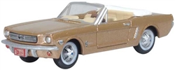 Oxford 87MU65007 HO 1965 Ford Mustang Convertible Assembled Top Down Prairie Bronze