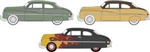 Oxford 87SET002 HO 1949 Mercury 8 Coupe 3-Pack Assembled 70th Anniversary Set 1