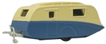 Oxford NCV002 N Caravan Travel Trailer Assembled Blue Cream