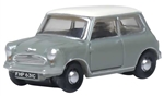 Oxford NMN009 N 1959 Austin Mini Assembled Tweed Gray, Old English White