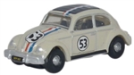 Oxford NVWB001 N 1960s Volkswagen Beetle Assembled Herbie #53 Pearl White Red blue