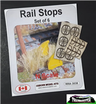 Osborn Model Kits 3038 N Rail Stops 6 pk Kit