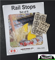 Osborn Model Kits 3038 N Rail Stops 6 pk Kit