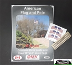 Osborn Model Kits 3094 N US Flag & Pole 3 pk Kit