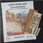 Osborn Model Kits 3099 N Utility Poles 8 Pk Kit