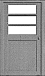 Pikestuff 1104 HO Doors Styrene Entryway Type w/Three-Panel Window Pkg 3