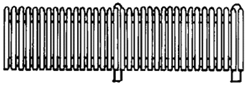 Plastruct 90461 O Picket Fence Vertical Rails 30"