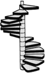 Plastruct 90962 N Custom Spiral Staircase 3/64" H x 7/32" W x 15/64" L