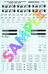 A Line 27712 HO Twin-Stack Car Decals Gunderson TTX/Modern Car