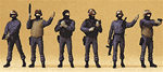 Preiser 10446 HO German Police SWAT Team GSG9