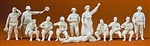 Preiser 16501 HO Former German Army WWII Unpainted Figures Infantry at Rest Pkg 12