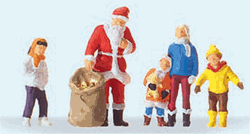 Preiser 29098 HO Santa Claus w/Children