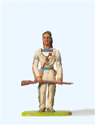 Preiser 54961 1/25 Karl May Wild West Figures: 1/25 Winnetou Holding Decorated Rifle