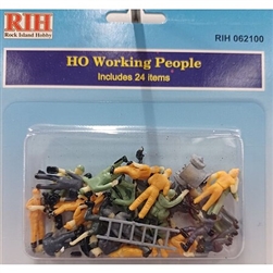 Rock Island Hobby 62100 HO Working People W/Ladder