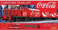 Rivarossi R1233 HO Coca-Cola Christmas Train Set Standard DC Side-Rod Diesel Boxcar Container Flat Track Oval and Power Pack