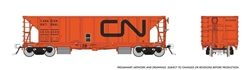 Rapido 158001A HO NSC Ballast Hopper Canadian National Noodle Logo