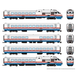 Rapido 525502 N RTL Turboliner DC/DCC/Sound Amtrak Phase III Early Set 3