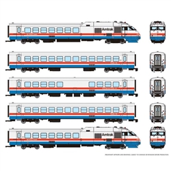 Rapido 525502 N RTL Turboliner DC/DCC/Sound Amtrak Phase III Early Set 3