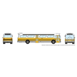 Rapido Trains Inc 573001 N 1959-1986 GM New Look-Fishbowl Bus with Working Headlights Assembled Boston