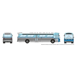 Rapido Trains Inc 573008 N 1959-1986 GM New Look-Fishbowl Bus with Working Headlights Assembled Santa Monica 2525