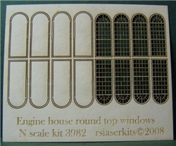 RSLaserKits 3982 N Windows Engine House Round Top Pk 8