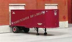 Sylvan Scale T002 HO 1954 Fruehauf Dura Van PRR 26' Piggyback Trailer ...