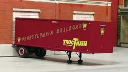 Sylvan Scale T026 HO PRR 1950s 30' Single-Axle Piggyback Trailer resin Kit Undecorated