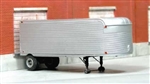 Sylvan Scale T028 HO 1940-1951 Fruehauf 26' Stainless Steel Single-Axle Dry Van Trailer Resin Kit Unpainted Resin Kit