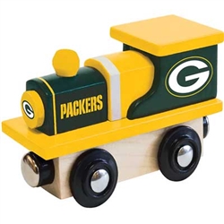 Train Enthusiast GBP21004 Sports Team Wooden Locomotive Green Bay Packers