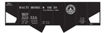 Tichy 10026O O Railroad Decal Set Baltimore & Ohio Class N17 USRA Hopper