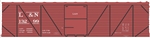 Tichy 10241O O Railroad Decal Set Louisville & Nashville 40' Single-Sheathed Wood Boxcar Boxcar Red No Logo