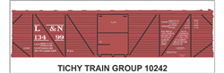 Tichy 10242O O Railroad Decal Set Louisville & Nashville 40' Single-Sheathed Wood Boxcar Boxcar Red No Logo