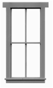 Tichy 2014 O Windows Double-Hung Pkg 6 2/2 Scale 28 x 70" 