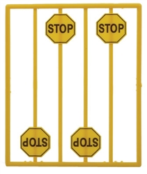 Tichy 2071 O Yellow Stop Signs Pkg 8