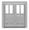 Tichy 2536 N Double 2-Light Door Plastic Pkg 4