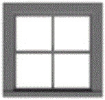 Tichy 3535 S 4-Pane Work Car Window w/Precut Glazing 36 x 36" Scale Fits .65 x .63" Opening Pkg 4