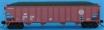 Trainworx 240342 N 100-Ton 4-Bay Quad Hopper w/ Coal Load Missouri Pacific 589170 Boxcar Red Buzz Saw Logo