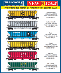 Trainworx 2445502 N PS4427 Covered Hopper Cargill 2