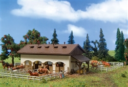 Vollmer 47719 N Horse Paddock w/Horses Kit