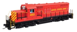 Walthers 10430 HO EMD GP9 Phase II with Chopped Nose Standard DC US Army #4603