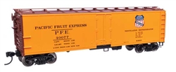 Walthers 41414 HO 40' Steel Reefer with Dreadnaught Ends Pacific Fruit Express #40265 Overland logo