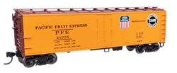 Walthers 41417 HO 40' Steel Reefer with Dreadnaught Ends Pacific Fruit Express #41225 UP & SP logos