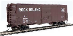 Walthers 45045 HO 40' ACF Modernized Welded Boxcar w/8' Youngstown Door Rock Island #27330