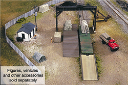 Walthers 3166 HO Team Track Scene Kit